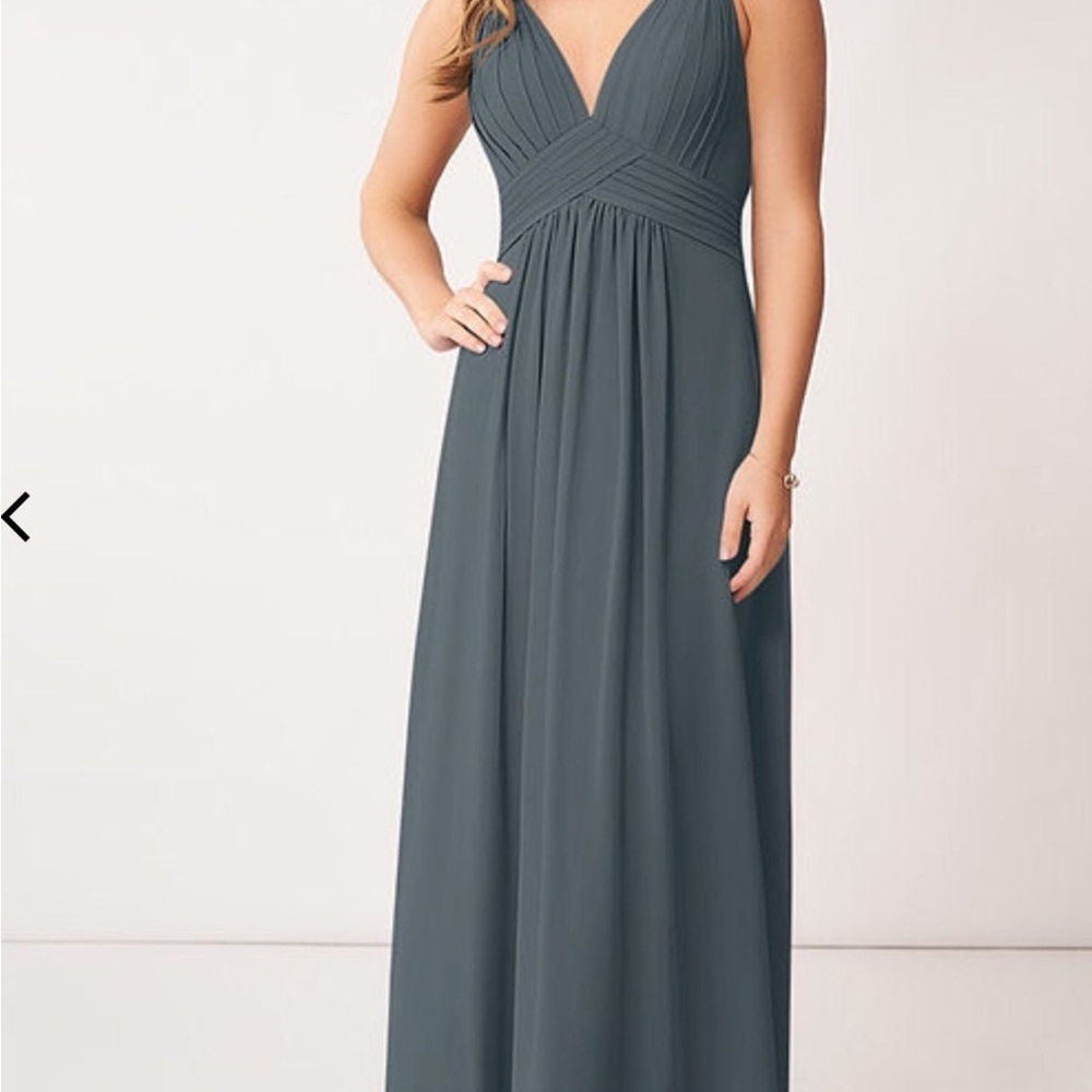 Azazie Floor length chiffon dress. - Picture 2 of 5
